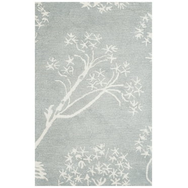 SAFAVIEH Bella Kiro Floral Area Rug, Light Blue/Ivory, 2'6" x 4'