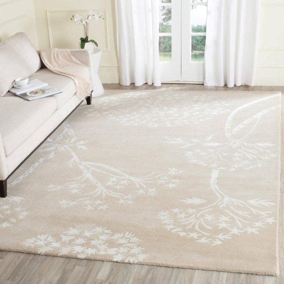 SAFAVIEH Bella Kiro Floral Area Rug, Sand/Ivory, 8' x 10'