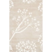 SAFAVIEH Bella Kiro Floral Flowers Wool Area Rug, Sand/Ivory, 2'6" x 4'