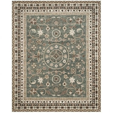 SAFAVIEH Bella Leah Medallion Traditional Wool Area Rug, Grey/Taupe, 4' x 6'