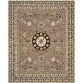 thumbnail image 1 of SAFAVIEH Bella Leah Medallion Traditional Wool Area Rug, Taupe/Light Grey, 6' x 9', 1 of 8