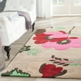 thumbnail image 1 of SAFAVIEH Bella Lolicia Floral Flowers Wool Area Rug, Sand/Multi, 2'6" x 4', 1 of 6