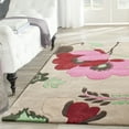 thumbnail image 1 of SAFAVIEH Bella Lolicia Floral Flowers Wool Area Rug, Sand/Multi, 4' x 6', 1 of 6