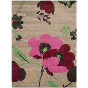 SAFAVIEH Bella Lolicia Floral Flowers Wool Runner Rug, Sand/Multi, 2'3" x 9'