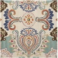 thumbnail image 1 of SAFAVIEH Bella Meriel Southwestern Wool Area Rug, Ivory/Teal, 7' x 7' Square, 1 of 4