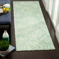 thumbnail image 1 of SAFAVIEH Bella Natalee Medallion Geometric Wool Runner Rug, Ivory/Blue, 2'3" x 7', 1 of 6