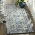 thumbnail image 1 of SAFAVIEH Bella Noelle Geometric Bordered Wool Runner Rug, Ivory/Blue, 2'3" x 7', 1 of 6