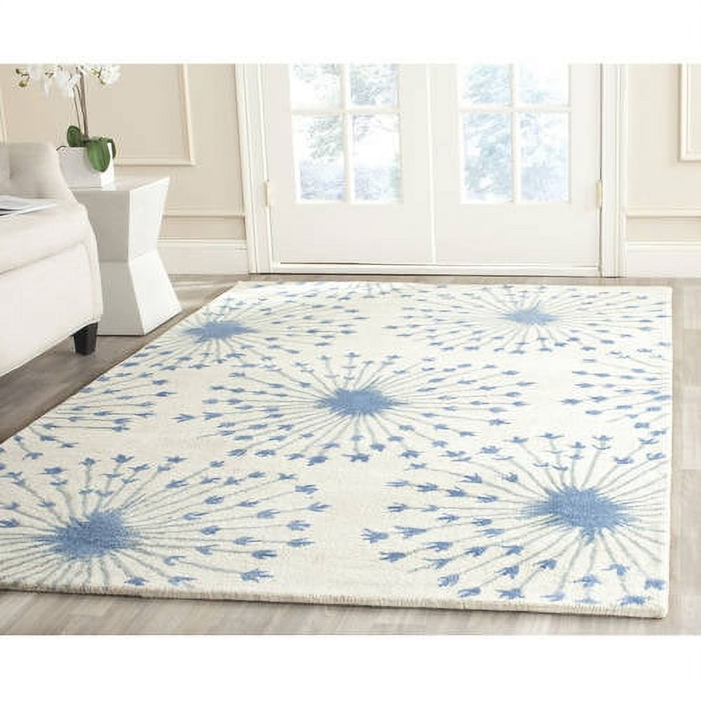 Bella Blue Handmade Wool 4' x 6' Tufted Area Rug