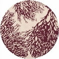 thumbnail image 1 of SAFAVIEH Bella Pascal Floral Coral Wool Area Rug, Beige/Purple, 5' x 5' Round, 1 of 9