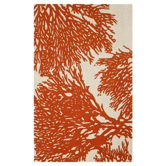 SAFAVIEH Bella Pascal Floral Coral Wool Area Rug, Beige/Terracotta, 4' x 6'
