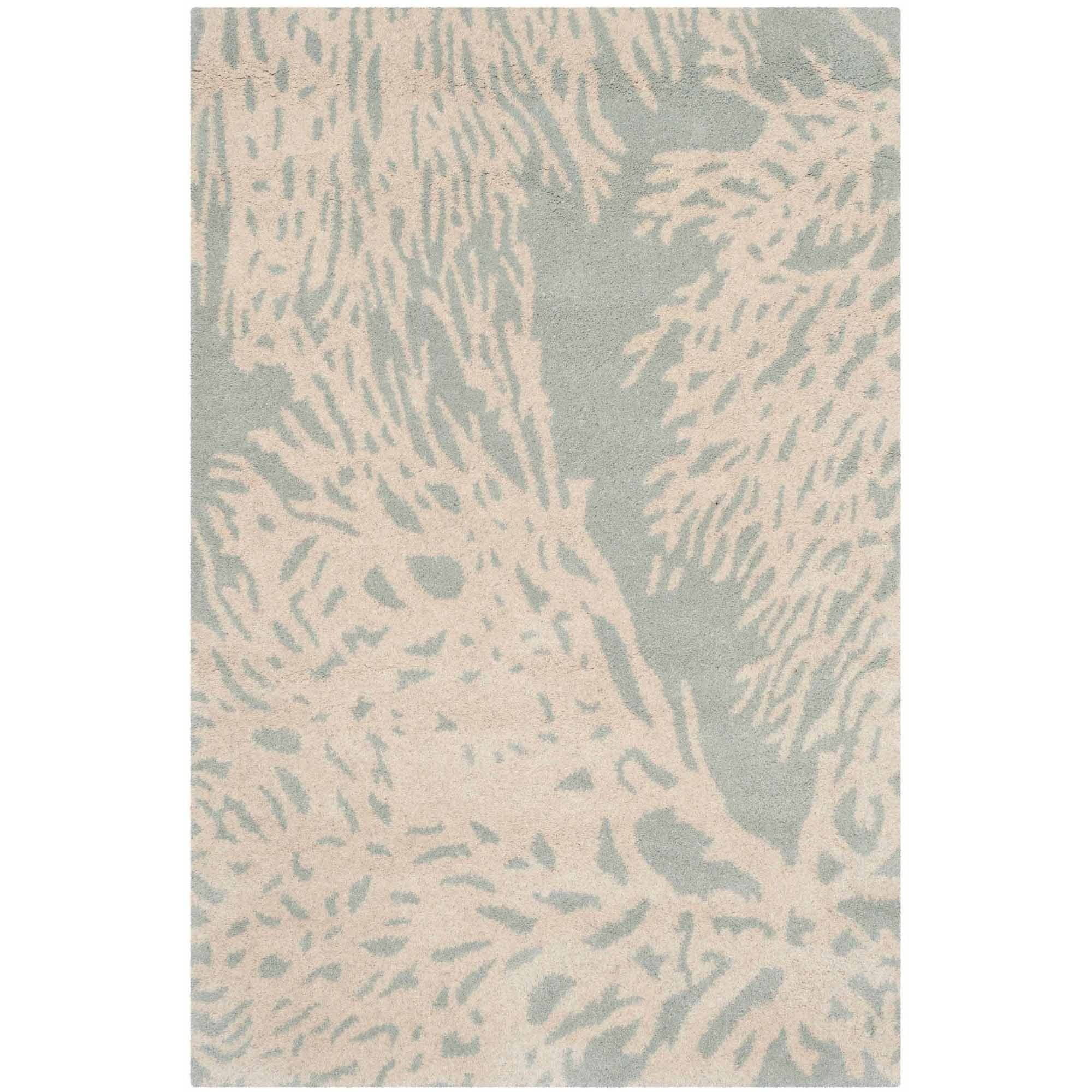 Hand-Tufted Bella Wool Round Area Rug in Gray - 30"