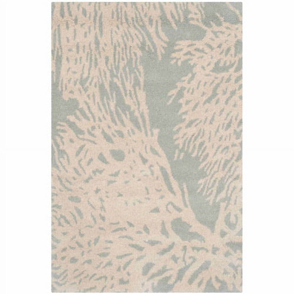 Elegant Gray Hand-Tufted Wool 3' x 5' Rectangular Area Rug