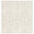 thumbnail image 1 of SAFAVIEH Bella Paula Damask Area Rug, Ivory/Grey, 3' x 3' Square, 1 of 9