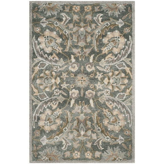 SAFAVIEH Bella Selna Floral Area Rug, Grey/Multi, 2'6" x 4'