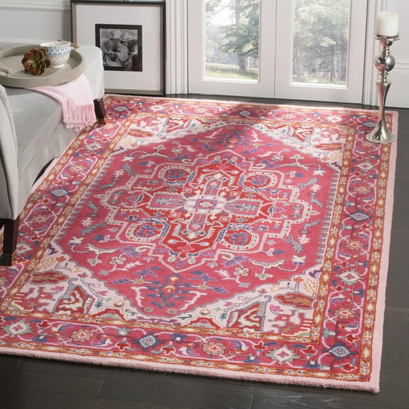 SAFAVIEH Bellagio Lara Handmade Traditional Area Rug, Red/Pink, 2'6" x 4'