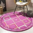 thumbnail image 1 of SAFAVIEH Bellagio Delicia Geometric Wool Area Rug, Fuchsia/Multi, 5' x 5' Round, 1 of 8
