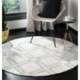 thumbnail image 1 of SAFAVIEH Bellagio Edweena Geometric Wool Area Rug, Ivory/Silver, 5' x 5' Round, 1 of 8