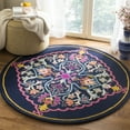 thumbnail image 1 of SAFAVIEH Bellagio Rio Floral Wool Area Rug, Navy Blue/Multi, 7' x 7' Round, 1 of 8