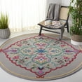 thumbnail image 1 of SAFAVIEH Bellagio Rio Floral Wool Area Rug, Dark Gray/Multi, 7' x 7' Round, 1 of 11