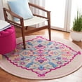 thumbnail image 1 of SAFAVIEH Bellagio Rio Floral Wool Area Rug, Light Pink/Multi, 5' x 5' Round, 1 of 11