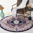 thumbnail image 1 of SAFAVIEH Bellagio Chandler Floral Wool Area Rug, Navy/Ivory, 5' x 5' Round, 1 of 11