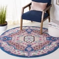 thumbnail image 1 of SAFAVIEH Bellagio Chandler Floral Wool Area Rug, Pink/Ivory, 5' x 5' Round, 1 of 12