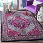 SAFAVIEH Bellagio Charlton Oriental Wool Area Rug, Gray/Pink, 9' x 12'