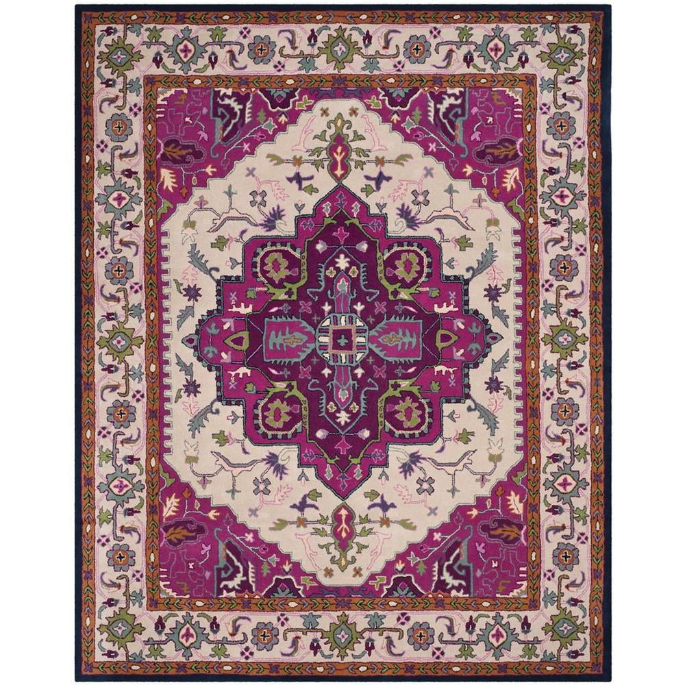 Handmade Green Wool 10' x 14' Tufted Area Rug