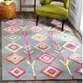 thumbnail image 1 of SAFAVIEH Bellagio Hester Geometric Wool Area Rug, Dark Gray/Multi, 4' x 6', 1 of 8