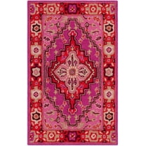 SAFAVIEH Bellagio Major Bordered Wool Area Rug, Red/Pink, 2' x 3'
