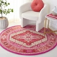 thumbnail image 1 of SAFAVIEH Bellagio Major Bordered Wool Area Rug, Red Pink/Ivory, 5' x 5' Round, 1 of 12
