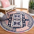thumbnail image 1 of SAFAVIEH Bellagio Petar Geometric Wool Area Rug, Black/Navy, 5' x 5' Round, 1 of 10
