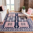 thumbnail image 1 of SAFAVIEH Bellagio Petar Geometric Wool Area Rug, Black/Navy, 8' x 10', 1 of 10
