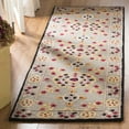 thumbnail image 1 of SAFAVIEH Bellagio Pinwheel Geometric Floral Wool Runner Rug, Light Gray/Black, 2'3" x 7', 1 of 8