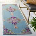 thumbnail image 1 of SAFAVIEH Bellagio Rio Floral Wool Runner Rug, Light Blue/Multi, 2'3" x 11', 1 of 11