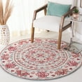 thumbnail image 1 of SAFAVIEH Bellagio Vanessa Floral Wool Area Rug, Ivory/Red, 5' x 5' Round, 1 of 11