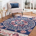 thumbnail image 1 of SAFAVIEH Bellagio Vanessa Floral Wool Area Rug, Navy/Ivory, 4' x 6', 1 of 11