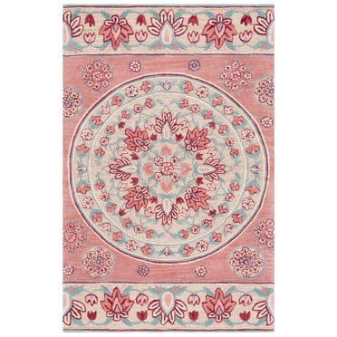 SAFAVIEH Bellagio Vanessa Floral Wool Area Rug, Red/Beige, 5' x 8'