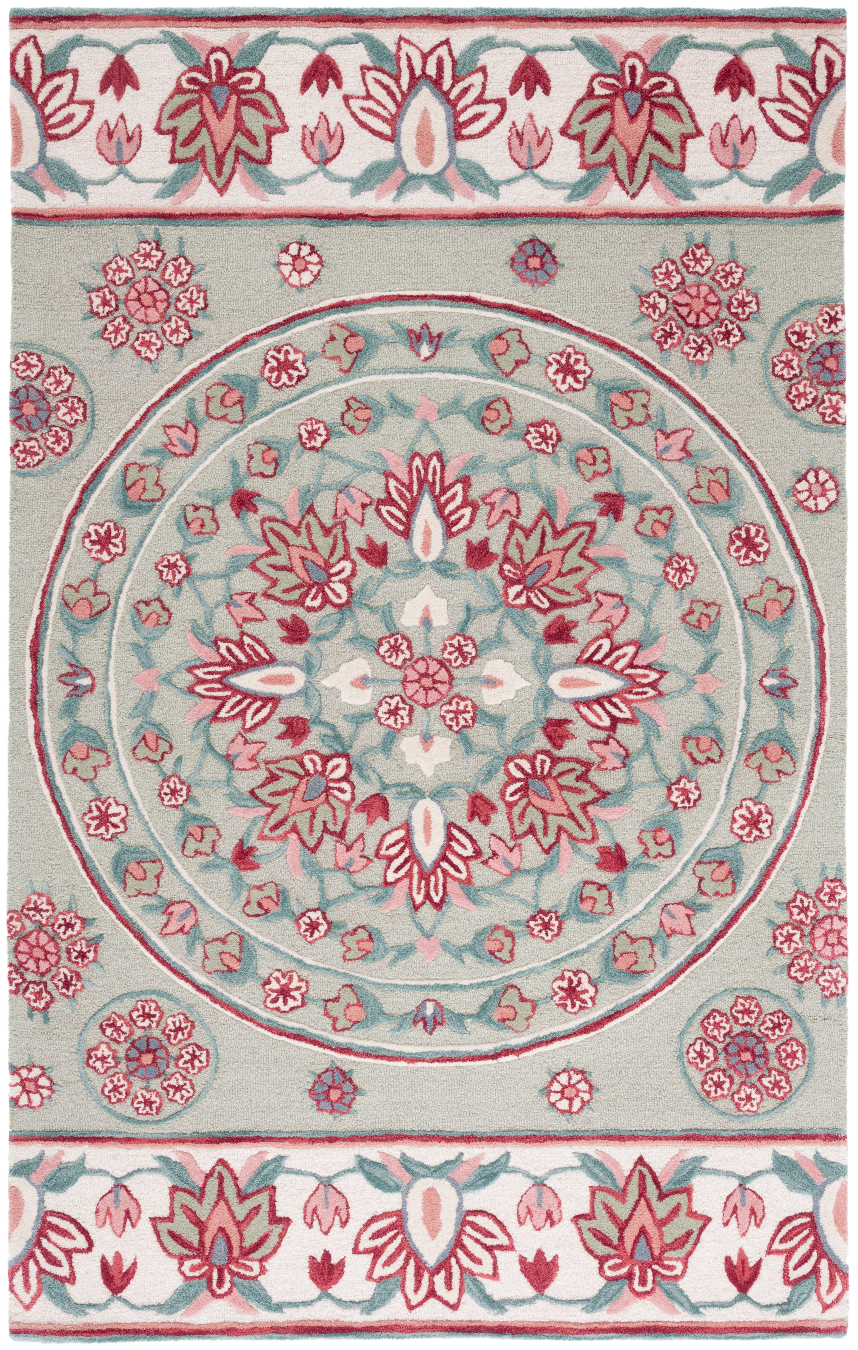 Ivory Elegance 8' x 10' Hand-Tufted Wool and Viscose Rug