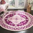 thumbnail image 1 of SAFAVIEH Bellagio Zoja Floral Wool Area Rug, Pink/Ivory, 5' x 5' Round, 1 of 10