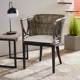 thumbnail image 1 of SAFAVIEH Beningo Arm Chair Brown / White, 1 of 7