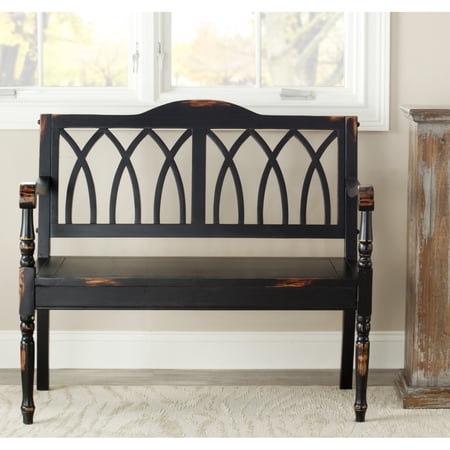 SAFAVIEH Benjamin Bench Distressed / Black