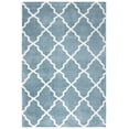 thumbnail image 1 of SAFAVIEH Berber Alastar Abstract Polyester Shag Area Rug, Blue Rust/Ivory, 4'5" x 6'5", 1 of 8