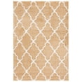 thumbnail image 1 of SAFAVIEH Berber Alastar Abstract Polyester Shag Area Rug, Dark Beige/Ivory, 9' x 12', 1 of 7