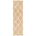 thumbnail image 1 of SAFAVIEH Berber Alastar Abstract Shag Area Rug, 2'3" x 8' Runner, Dark Beig/Ivory, 1 of 7