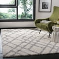 thumbnail image 1 of SAFAVIEH Berber Kyle Geometric Shag Area Rug, Cream/Gray, 5' x 7', 1 of 8