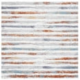 thumbnail image 1 of SAFAVIEH Berber Alphonse Abstract Shag Area Rug, 7' x 7' Square, Blue Rust/Ivory, 1 of 8