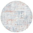 thumbnail image 1 of SAFAVIEH Berber Arvel Abstract Shag Area Rug, 7' x 7' Round, Blue Rust/Ivory, 1 of 9