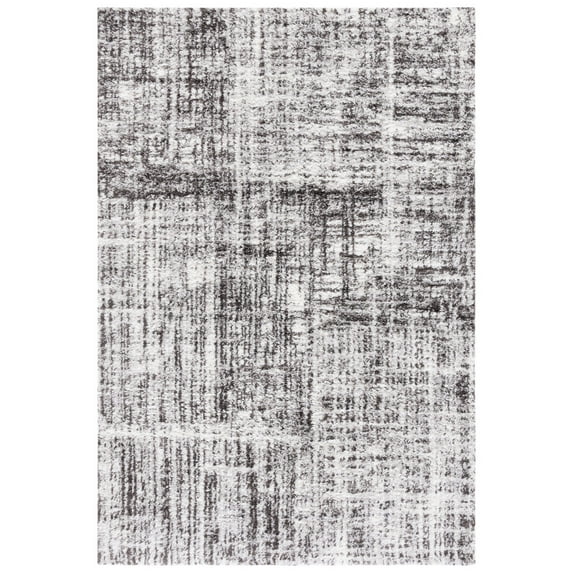 SAFAVIEH Berber Arvel Abstract Shag Area Rug, 9' x 12', Grey/Dark Grey