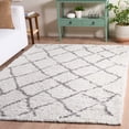 thumbnail image 1 of SAFAVIEH Berber Bentley Geometric Shag Area Rug, Cream/Light Gray, 6' x 9', 1 of 13